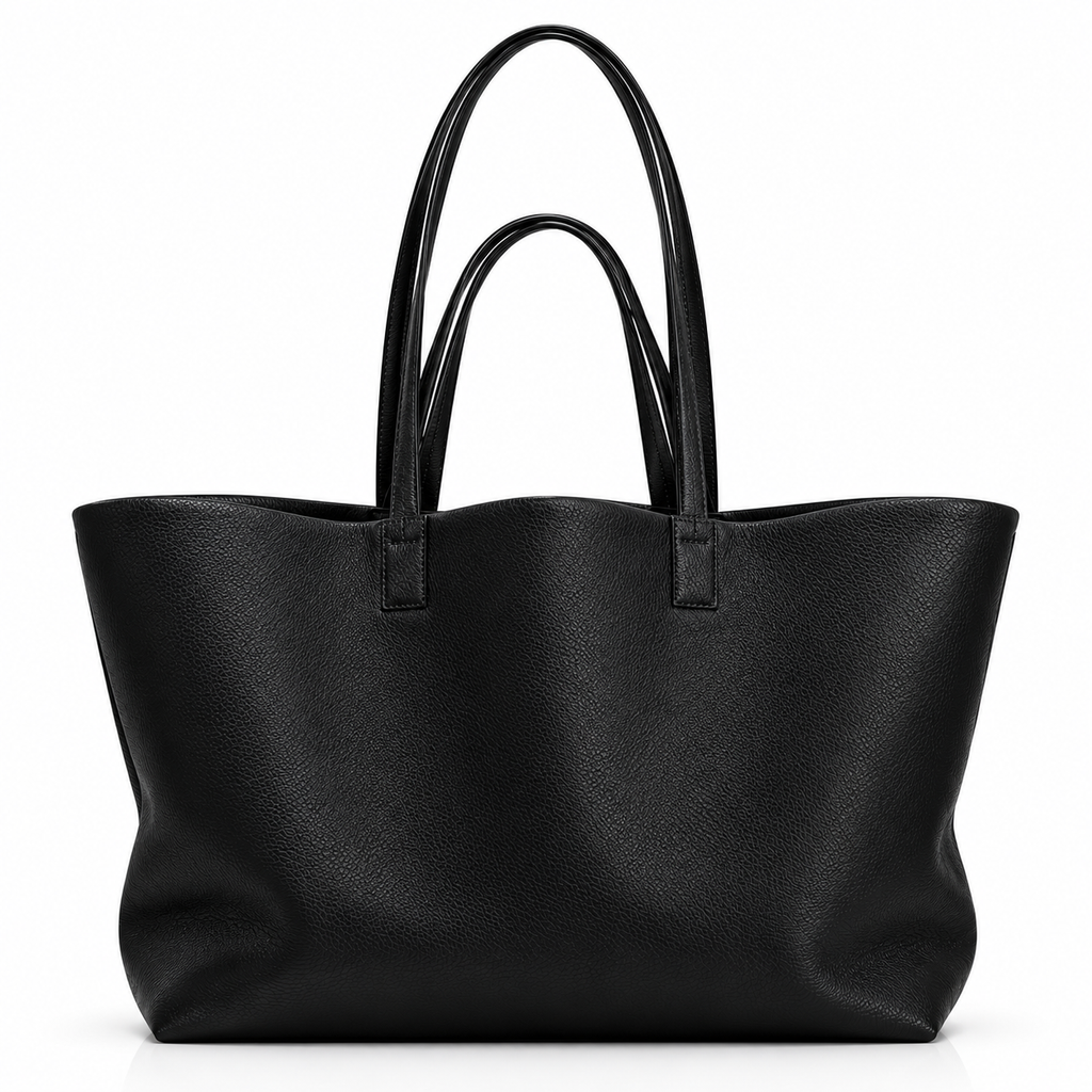 Italian Leather Tote Bag with Spacious Interior and Shoulder Straps