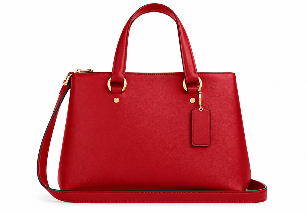 Red Station Carryall Bag – Elegant Everyday Style for Modern Women