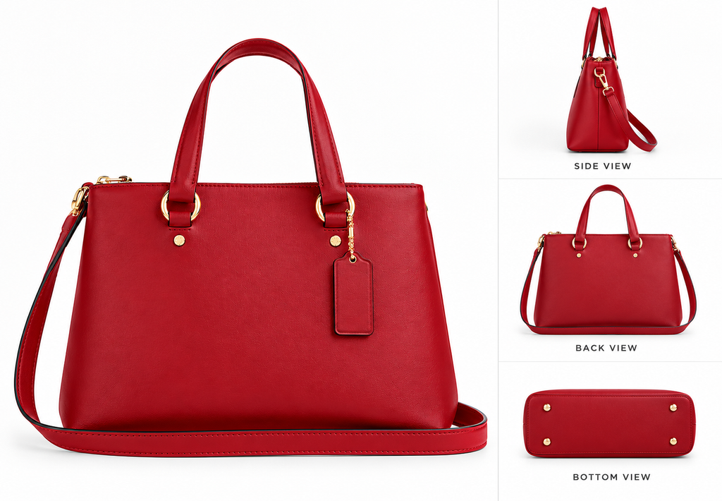 Red Station Carryall Bag – Elegant Everyday Style for Modern Women