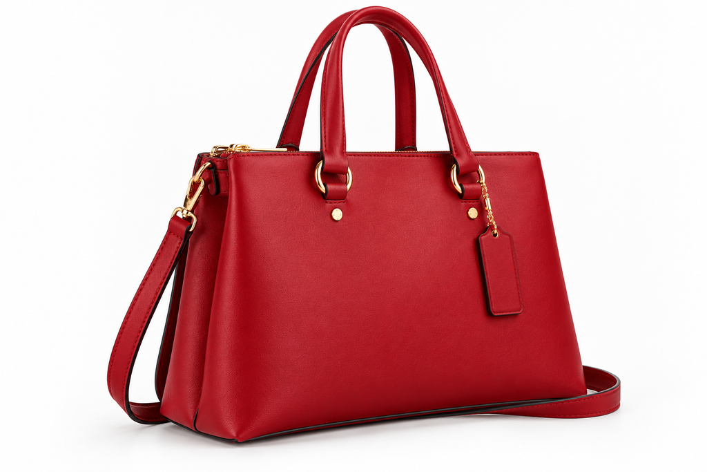 Red Station Carryall Bag – Elegant Everyday Style for Modern Women