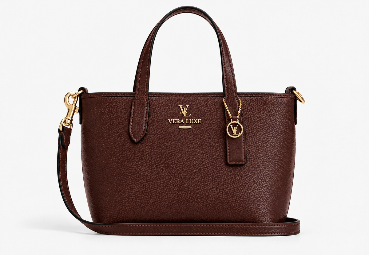 City Mini Tote Bag – Elegant Brown Everyday Handbag